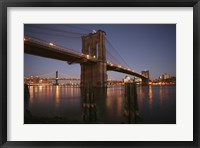 Framed Brooklyn Bridge Twilight