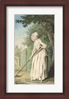 Framed Duchess of Chaulnes as a Gardener in an Allee