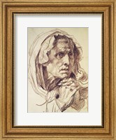 Framed Study of the Head of an Old Woman