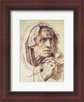Framed Study of the Head of an Old Woman