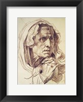 Framed Study of the Head of an Old Woman