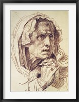Framed Study of the Head of an Old Woman