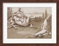 Framed Centaur and a Female Faun in a Landscape