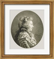 Framed Portrait of a Young Lady in Profile