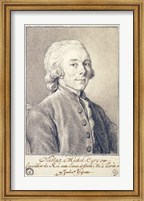 Framed Portrait of Nicolas Michel Cury