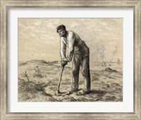 Framed Man with a Hoe
