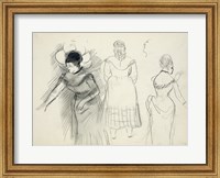 Framed Sketches of Cafe Singers