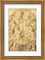 Framed Madonna and Child with Angels Bearing Symbols of the Passion