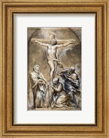 Framed Christ on the Cross with the Virgin Mary