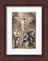 Framed Christ on the Cross with the Virgin Mary