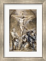 Framed Christ on the Cross with the Virgin Mary