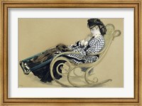 Framed Young Woman in a Rocking Chair, study for the The Last Evening