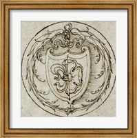 Framed Design for an Ornament or Signet Ring with the Arms of Lazarus Spengler