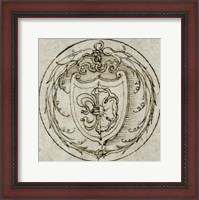 Framed Design for an Ornament or Signet Ring with the Arms of Lazarus Spengler