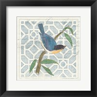 Monument Etching Tile I Blue Bird Framed Print