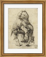 Framed Dancing Peasant Couple