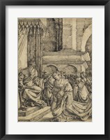 Framed Esther before Ahasuerus - drawing