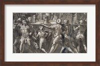 Framed Triumphal Procession of Roman Soldiers Carrying a Model of a City