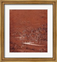 Framed Mountain Landscape with an Imaginary City
