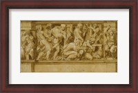 Framed Design for a Frieze with Worshippers Bringing Sacrificial Offerings