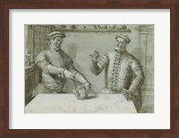 Framed Double Portrait of Hans Furraht and Jacob von der Burch