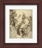 Framed Rocky Landscape with a Waterfall
