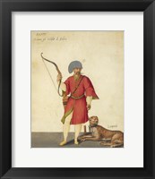 Framed Azappo Archer with a Cheetah