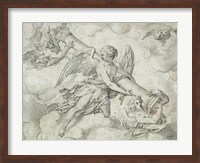 Framed Angels Bearing the Column of the Passion