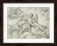Framed Angels Bearing the Column of the Passion