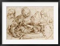 Framed Holy Family with an Angel