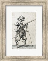 Framed Soldier on Guard Blowing Out a Match