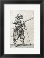 Framed Soldier on Guard Blowing Out a Match