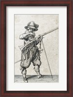 Framed Soldier on Guard Blowing Out a Match