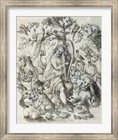 Framed Orpheus Charming the Animals