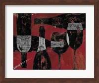 Framed Wine Selection III Red