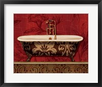 Framed 'Royal Red Bath I' border=