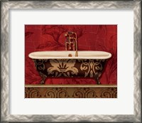 Framed Royal Red Bath I