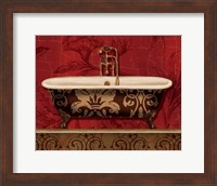 Framed Royal Red Bath I