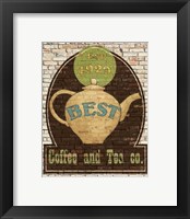 Framed 'Best Coffee and Tea' border=