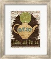 Framed 'Best Coffee and Tea' border=