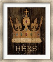 Framed Her Majesty's Crown with word