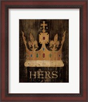 Framed Her Majesty's Crown with word