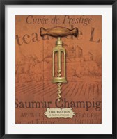 Framed Antique Corkscrew II Red