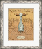 Framed 'Antique Corkscrew IV Yellow' border=