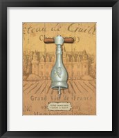 Framed 'Antique Corkscrew IV Yellow' border=