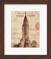 Framed 'Letter from New York' border=
