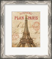 Framed 'Letter from Paris' border=