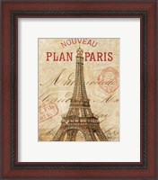 Framed 'Letter from Paris' border=