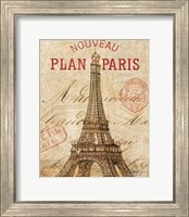 Framed 'Letter from Paris' border=