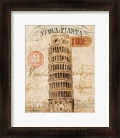 Framed 'Letter from Pisa' border=